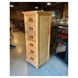 Pine Lingerie Type Chest Black Metal Pulls