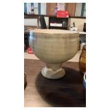 Signed Hand Thrown Earthware Pottery Flower Urn