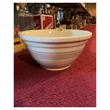 Extra Large Pink & Blue Banded Stoneware Bowl