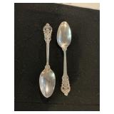 (2) Grand Boraque Pattern Sterling Serving Spoons