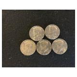 (5) 40% Silver Kennedy Halves
