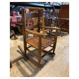 Childs Slat Back, Scooped Seat Rocker