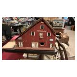 Folk Art Barn Birdhouse