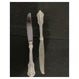 (2) Grand Boraque Pattern Sterling Dinner Knives