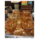 Flat Of Peach Luster Creamers & Sugars