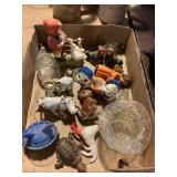 Flat Of Small Figurines & Kitchen Collectibles