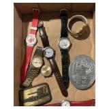 Flat Of Watches & Belt Buckles