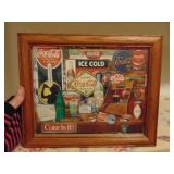 Lot of Framed Coca-Cola Advertising