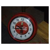 Metal and GlassBattery op. Coca-Cola Clock