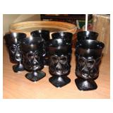 (14) Vintage Noritake Spotlight Ebony Glass