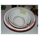 (3) Graniteware Pans