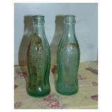 (2) Paris IL Coca-Cola Bottles