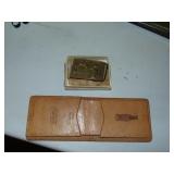 Vintage Coca-Cola Belt Buckle & Pig Skin Wallet