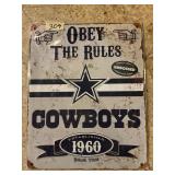 Dallas Cowboys Single Sided Metal Sign