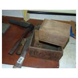 (2) Small Crate Boxes & Primitive Tools