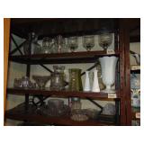 (3) Shelves Full Of Misc. Glassware