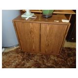 Small Storage Cabinet & (2) Table Lamps