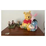 Large Winnie The Pooh Cookie Jar & Disney Desk Set