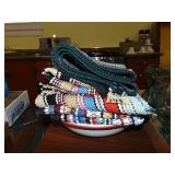 Graniteware Pan Full of Vintage Rag Rugs