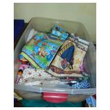 Tote Full Of Quilting, Sewing, Crafts Material
