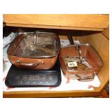 Lot Of Quality Copper Chef Cooking & Frying Pans