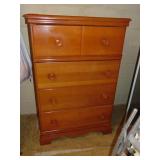 Mid Mod Maple (4) Drawer Dresser