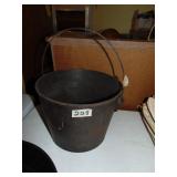Cast Iron Pail W/Wire Type Handle