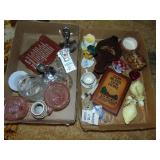 (2) Flats Of Misc. Glassware & Figurines