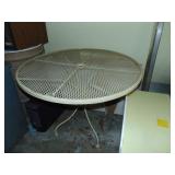 Metal Yellow Painted Patio Table
