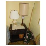 60's Mod Night Stand & Misc. Lamp, Decor, Plus