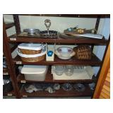 (3) Shelves Full Of Glassware, Decor & Misc.