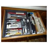 (3) Drawers Full Of Kitchen Knives, Plus