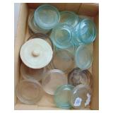 Flat Full Of Glass Canning Jar Lids Crown, Plus