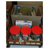 Box Of Childrens Books, Doll Bed, Puzzles
