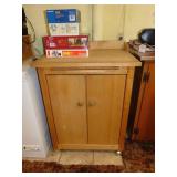 Roll Around Butcher Block Type Cabinet & Contents