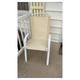 Metal Mesh Patio Chair & Shepherds Hook Hanger