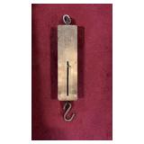 Large Brass Spring Scale