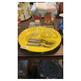 Enamelware Dinner Plates, Antique Flatware, Plus