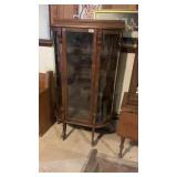 Antique Beveled Glass Curio Cabinet