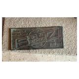 Brass Selz Shoes Advertising Plate 1871-1929
