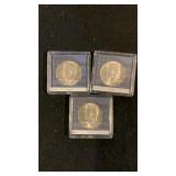(3) 1964 90% Silver Kennedy Halves