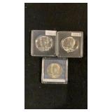 (3) 1964 90% Silver Kennedy Halves