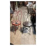 (2) Vintage Ice Cream Parlor Chairs