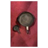 Large Cast Iron Skillet & Small Cast Mini Skillet