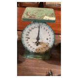 Green Metal Farmhouse Kitchen Scales
