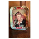 1953 Original Coca-Cola Menu Girl Tray