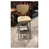 Retro Yellow Ames Maid Step Stool