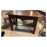 Antique Mission Style Library Table