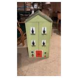 Super Cute Folk Art Type Doll House Cabinet