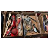 (2) Flats Full Of Kitchen Utensils
